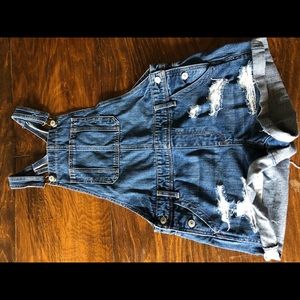 AEO Overall Shorts